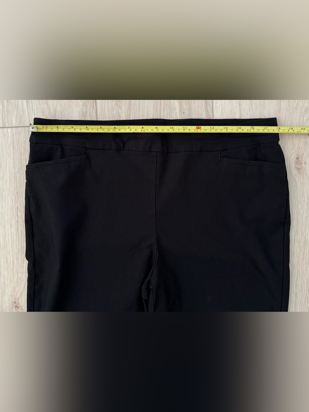Chico’s Women’s black stretch flat-front straight leg pants 3R / 16 Reg - Picture 6 of 12